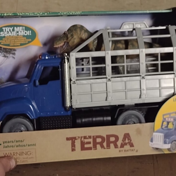 Terra by Battat T-Rex Transport Toy Dinosaur & Truck with Lights & Sounds NEW! - Picture 2 of 5